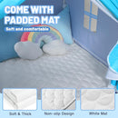 Wilwolfer Kid Tent with Mat, Star Lights - Kids Play Tents for Toddlers Kids Tents Indoor Playhouse - Princess Tent for Girls Toy House Gift (Blue with Cloth) by TinyTreasures Baby Boutique