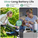 Portable Milk Warmer for Travel, 17oz Large Capacity Bottle, Fast Breastmilk Water Warmer On The Go with LCD Display, 98-158°F Temperature Adjustment, for Vehicle, Car, Airplane Journey by TinyTreasures Baby Boutique