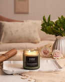 M&SENSE Bamboo Peony Scented Candle, 11.6oz Aromatherapy Jar Candle, 70 Hour Burn Time, Natural Soy Wax Blend, Stress Relief, Home Fragrance by CozyNest Decor