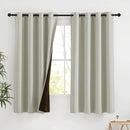 NICETOWN Plylux Blackout Curtains for Bedroom, Thermal Insulated Room Darkening Window Drapes, Energy Efficient Grommet Window Blinds Covering for Living Room, Sand, 52W x 63L in, 2 Panels by TinyTreasures Baby Boutique