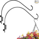 16 Inch 2 Pack Swivel Plant Hanger: Heavy Duty Hook for Bird Feeder, Plant, Flower Basket, Lantern, Wind Chime & More - Versatile Hanging Brackets Outdoor/Indoor Use Up to 22LB by GreenHaven Gardens