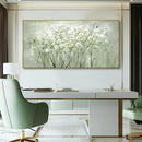 Framed Floral Wall Art Green botanical Canvas 24"x48" Artwork plant print Nature Wall Decor for Home Living Room Bedroom Kitchen Office by CozyNest Decor
