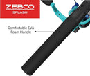 Zebco Splash Junior Spinning Reel and Fishing Rod Combo, 4-Foot 2-Piece Fishing Pole, Size 10 Reel, Changeable Right- or Left-Hand Retrieve, Pre-Spooled with 6-Pound Zebco Line by TinyTreasures Baby Boutique