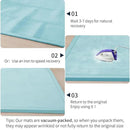ACOMOPACK Baby Play Mat for Floor 1.3" Thick Memory Foam Play Mat 79"×118" Tummy Time Crawling with Non-Slip Bottom for Living Room,Nursery,Soft Velvet Playpen Mats for Kids,Infants（Light Blue） by CozyNest Decor