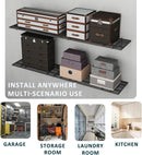 New 1 Pack Garage Wall Shelving, Heavy Duty 1.5' x 3.8' Wall Mount Storage Shelf with Hooks, Garage Storage Rack Floating Shelves, Holds 250 lbs Each by GreenHaven Gardens