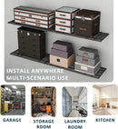 New 2 Pack Garage Wall Shelving, Heavy Duty 1.5' x 3.8' Wall Mount Storage Shelf with Hooks, Garage Storage Rack Floating Shelves, Holds 250 lbs Each by GreenHaven Gardens