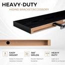 Fun Memories 32Inch Floating Shelves for Wall 2 Pack Wood Shelves for Kitchen, Bathroom, Bedroom Wall Mounted Rustic Wood Floating Shelf with Invisible Brackets for Books, Storage, Decor, Black by CozyNest Decor