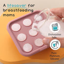 WAJIAYON Baby Food Freezer Tray Silicone Nibble Freezer Tray,Baby Fruit Food Feeder Teether,Breastmilk Popsicle Mold,Babies Breast Milk Teether Pop Maker Maker for Homemade Infant Meals-Pink by TinyTreasures Baby Boutique