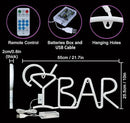 iKefe Neon LED Signs Bar Letter Light Up Beer with Remote/Blue Cocktail Glass Pink LED, USB & Battery Operated Bar Light for Home Bar, Business, Pub, Bistro, Halloween Party, Wall Art Decorations by GreenHaven Gardens