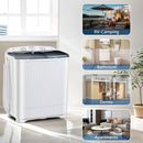 Portable Mini Twin Tub 22lbs Washing Machine With Drying Rack& 10 Hangers, 13lbs Washer & 9lbs Spinner, Small Laundry Washer with Time Control for Camping, Apartments, RV (22lbs) by CozyNest Decor