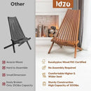 IDZO Elina FSC Eucalyptus Tamarack Chairs, 22.5x31.5x36 in, Weatherproof Wood, Lightweight 19 lb Design, Folding High-Backrest, Natural Finish – Ideal for Patio Furniture Set or Outdoor Furniture by CozyNest Decor