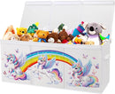 Large Toy Box Chest Organizer with Flip Lid for Kids, Collapsible Oxford Toy Storage Box with Handles for Boys Girls, Sturdy Waterproof Storage Organizer for Bedroom Playroom Nursery, 37.7×12.5×15.7'' by TinyTreasures Baby Boutique