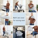 Multi-use Cover Carseat Canopy - Car Seat Covers for Babies, Breastfeeding Cover (Grey Grove) by TinyTreasures Baby Boutique
