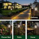 EcoGreen Outdoor Pathway Solar Light, 4pcs Pack,Garden Patio Balcony Walk Way Lights, Aluminum Leg, 5000K Daylight, Waterproof, 4.76 * 23.07in by CozyNest Decor