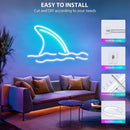 SLNR05 Dotless COB Smart Bluetooth RGB Neon LED Strip Light 8mmx12mm DC24V 2.2W/ft IP65 Outdoor Rated Dimmable Low Voltage Silicone Strip Light with Mounting Clips and Screws by Kings Outdoor Lighting
