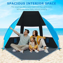 Gorich Portable Beach Tent for 3/4-5/6-7 Person with UPF 50+ UV Protection, Lightweight & Foldable Sun Shelter with 5 Sand Bags, Easy Setup Windproof Beach Umbrella Sun Shade by TinyTreasures Baby Boutique