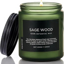 M&SENSE Sage Wood Scented Candle, 7.05oz 50 Hours Long Lasting Clean Non Toxic All Natural Soy Wax Candle for Relaxing & Stress Relief, 2 Wick Home Fragrance Gifts for Home Decor by CozyNest Decor