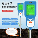 6-in-1 Soil Moisture Meter Digital PH Meter/Soil Moisture/Plant Temperature/Sunlight Intensity, Backlight LCD Display, Soil Test Meter for Garden, Lawn, Plant Care (Blue) by GreenHaven Gardens