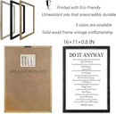 Do It Anyway Mother Teresa Wall Art Decor 16x11 Inch Wooden Framed Wall Hanging Sign (Black) by CozyNest Decor