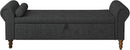 Storage Ottoman Bench for Bedroom, 63" End of Bed Bench with Rolled Arms Upholstered Ottoman Bench Fit for Bedroom, Living Room, Entryway, Linen Dark Gray by CozyNest Decor