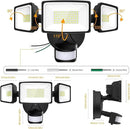 Onforu 65W LED Security Lights Motion Sensor Light Outdoor, 6500LM, 6500K, IP65 Waterproof, Flood Light Outdoor Motion Detector with Adjustable 3 Head, Hardwired Wall Light for Entryway, Yard, Garage by GreenHaven Gardens