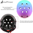 Adjustable Color Gradient Skateboard Helmet for 3-5-8-14+Ages【Toddler Kids Youth Adult】 Girls Boys Woman.Bike Helmet for Multi-Sports Cycling Bicycle Scooter Inline Roller Skate Rollerblading by TinyTreasures Baby Boutique