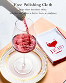 JBHO Hand Blown Italian Style Crystal Bordeaux Wine Glasses - Great Gift Packaging - Red Wine Glasses Lead-Free Premium Crystal Clear Glass - Set of 2-18 Ounce by CozyNest Decor