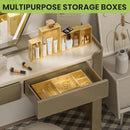 Bamboo Drawer Organizer Set, 5 PCS Multi-use Varied Sizes Junk Drawer Organizer Kitchen Storage Box for Office, Home, Bedroom, Bathroom, Bamboo by CozyNest Decor