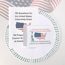 US Citizenship Flash Cards 2025 | 100 USCIS Civic Flash Card (Questions & Answers) | Bilingual English & Spanish Naturalization Test Study Guide | Includes Booklet & Portable Cards Ideal Gifts by TinyTreasures Baby Boutique