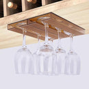 2 Pcs Wine Glass Holder,Stemware Rack Punch-free Hanging Under Cabinet for Bar,Kitchen and Restaurant (Brown) by CozyNest Decor