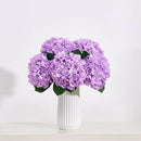 8pcs Lavender Fake Flowers Silk Hydrangea Artificial Flowers Bouquets Faux Hydrangea Stems for Home Table Centerpieces Wedding Party Decoration by CozyNest Decor