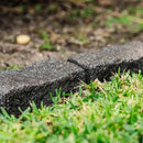 Beuta Landscape Edging | Garden Edging Border | Faux Stone Bricks for Lawn Edging, Flower beds, Pathways & Yard Edging– 1 Pack | Each Section Has 6 Bricks 48" L x 4" W x 2.25" H | 3 Spikes |Charcoal by GreenHaven Gardens