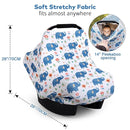 Rquite All-in-1 Car Seat Cover Baby, Carseat Covers for Girl Boy, Stretchy Soft Infant Car Seat Cover, Multi-use Baby Carrier Cover, Car Seat Canopy, Stroller Sun Shade, Nursing Breastfeeding Cover by TinyTreasures Baby Boutique