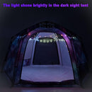 Portable Hexagon Kids Play Tent with LED Strip Lights Indoor Children Play House Easy Set-up Space Large Dream Tent for Night 4-5 Person & Birthday Gifts by TinyTreasures Baby Boutique