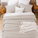 Litanika Linen Super King Plus Comforter Set, 3 Pieces Linen Lightweight Solid Super King Plus Bedding Comforter Set, All Season Fluffy Bed Set (1 Comforter & 2 Pillowcases) by CozyNest Decor