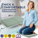 Comfortable Baby Bath Kneeler and Elbow Rest Pad Set – Thick Memory Foam Bath Kneeling Pad with Elbow Support – Baby Bathtub Cushion with Toy Organizer for Bathing Infant or Toddler - Green by TinyTreasures Baby Boutique