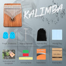 Kalimba Thumb Piano,YUNDIE Portable 21 Keys Mbira Finger Piano with Tune Hammer and Study Instruction,Musical Instruments Gift for Kid Adult Beginners Professional(Brown) by TinyTreasures Baby Boutique