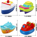 Bath Toys, 6 Packs Light up Boat Floating Rubber Set, Flashing Color Changing Light in Water, Tub Gift for Baby Infant Toddler Child Kid, Bathtub Ship Toy for Bathroom Shower Game Swimming Pool Party by TinyTreasures Baby Boutique