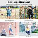 VEVOR Ninja Warrior Obstacle Course for Kids, 1 x 50 ft Weatherproof Slacklines, 500lbs Weight Capacity Monkey Line, Outdoor Playset Equipment, Backyard Toys Training Equipment Set with 10 Obstacles by TinyTreasures Baby Boutique