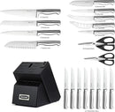 McCook® Knife Sets,German Stainless Steel Kitchen Knives Block Set with Built-in Sharpener by CozyNest Decor