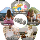 Picnic Outdoor Blankets Waterproof Extra Large - Beach Mat Sand Free Foldable with Carry Strap | Portable Camping Blanket | Park Blanket for Grass Park, Hiking, Travel, Concerts, Indoor (Grey Check) by TinyTreasures Baby Boutique