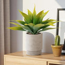 Artificial Agave Plants,Large UV Resistant Fake Agave Planters for Indoor and Outdoor Decorating Tropical Plant Succulents Greenery Indoor Decor (2Pack,22" Yellow) by CozyNest Decor