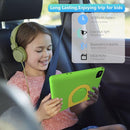 Tablet for Kids 10.1 inch Android 14 6000mHA 8GB RAM+64GB ROM(Expandable to 1TB Kids Tablet Age 3-12 with Case& Lanyard WiFi6 Google Kids Space Parental Control 1280 * 800 HD Screen Green by TinyTreasures Baby Boutique