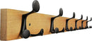 SKOLOO 39-Inch Light Brown Wood Coat Rack Wall Mount with 6 Triple Hooks - Ideal for Family Entrances, Classrooms, and Pet Supplies Storage - Perfect Coat Hooks for Wall by CozyNest Decor