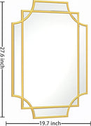 Bathroom Mirror for Wall Gold Farmhouse Wall Vanity Mirror for Over Sink Wood Framed Beveled Mirrors Deco（20 * 28IN/Gold） by CozyNest Decor