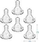 Dr. Brown’s Natural Flow Level 2 Narrow Baby Bottle Silicone Nipple, Medium Flow, 3m+, 100% Silicone Bottle Nipple, 6 Count by TinyTreasures Baby Boutique