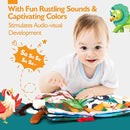 hahaland Baby Books 2PCS - Baby Toys 0-6 Months - Touch & Feel Tummy Time Sensory Soft Books for Babies 0-12 Months, Stroller Travel Toys by TinyTreasures Baby Boutique