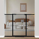40.5" Extra Tall Baby Gate for Stairs, 57.5"-60.2" Extra Wide Dog Pet Gate No Drill, Narrow Bar Dog Gates Barrier Indoor, Adjustable Tension Safety Gate, Auto Close No Climb Fence Black by TinyTreasures Baby Boutique