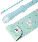 Recorder Instrument for Beginner Kids Adults,8-Hole Soprano Descant Recorder Music Flute with with Cleaning Rod & Leather Case For School Student Home Entertainment(2-Green Unicorn) by TinyTreasures Baby Boutique