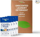 Laundry Wash Detergent for Sensitive Skin | Gentle & Safe for Baby Clothes | Plant-Based, Natural Ingredients | Unscented | Refill Only (200 Loads) by TinyTreasures Baby Boutique